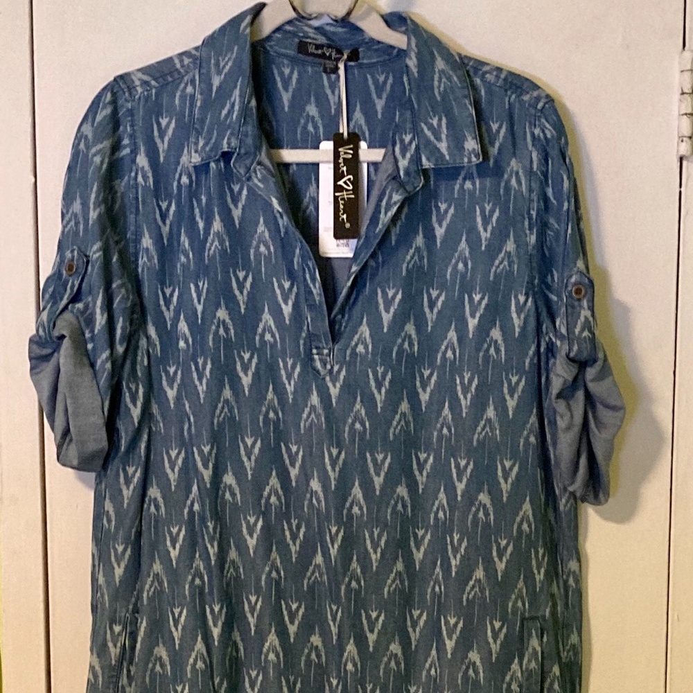 NWT Velvet Heart Short Sleeve Tencel Shirt-Dress